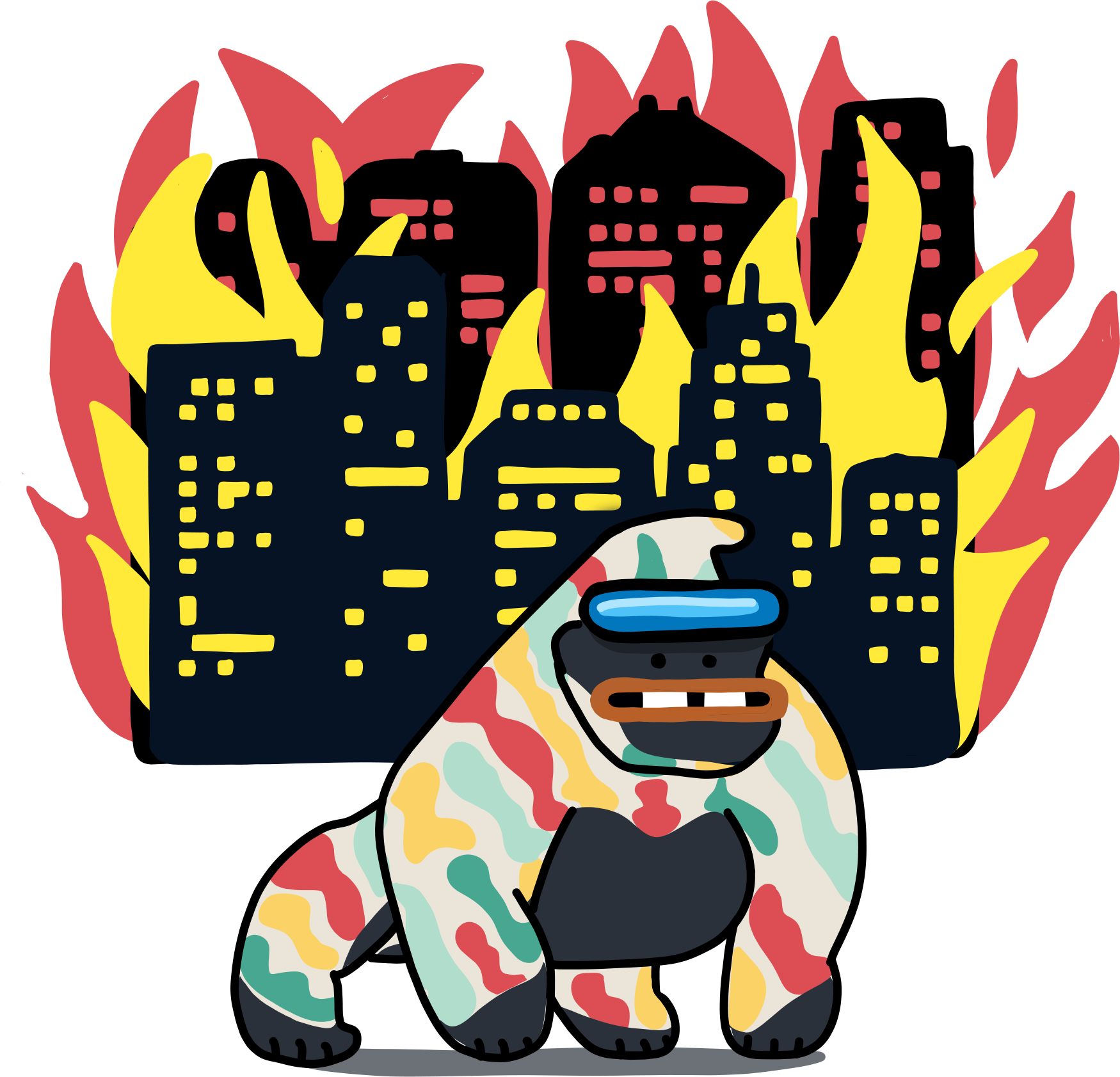 Kongzilla causing rampage and mayhem